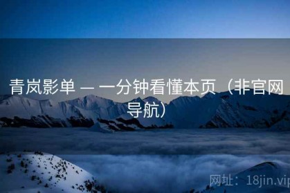 青岚影单 — 一分钟看懂本页（非官网导航）