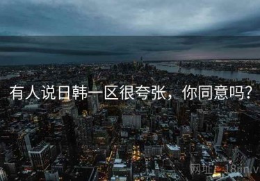 有人说日韩一区很夸张,你同意吗? 有人说日韩一区很夸张,你同意吗?