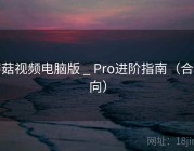 蘑菇视频电脑版 _ Pro进阶指南（合规向）